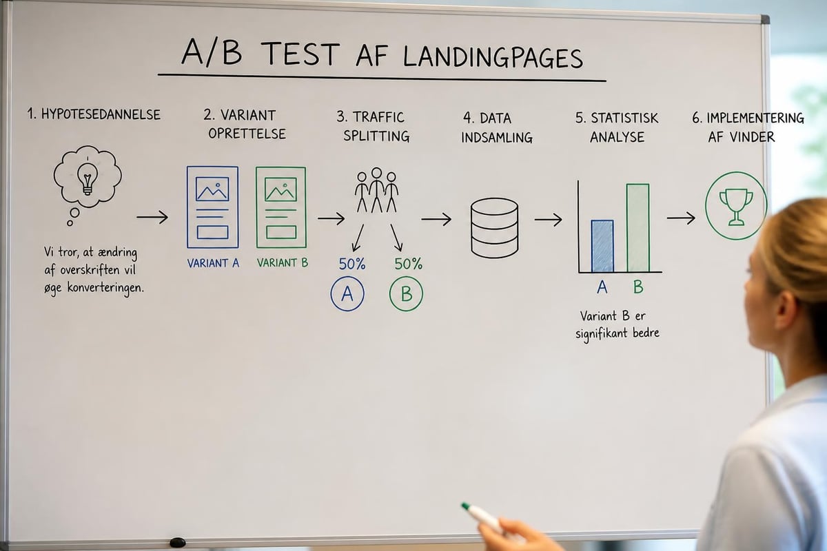 Landing page A/B testing proces
