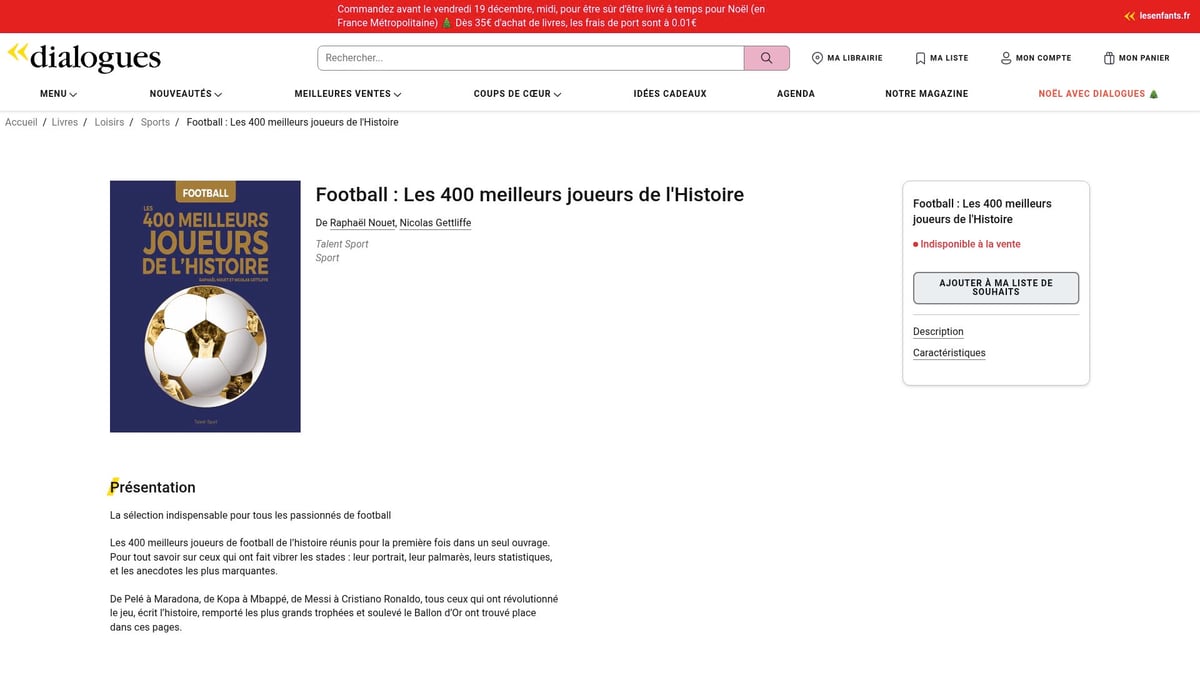 8 Incontournables Livre Sur Football À Lire En 2026 - Football : Les 400 meilleurs joueurs de l'Histoire