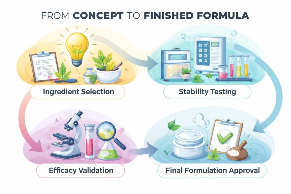 Custom skincare formulation development process