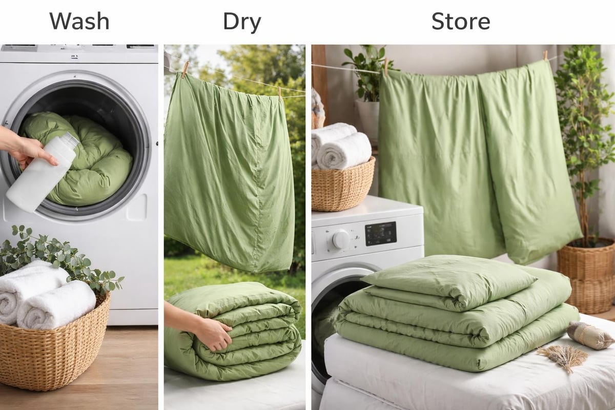 Duvet cover care routine