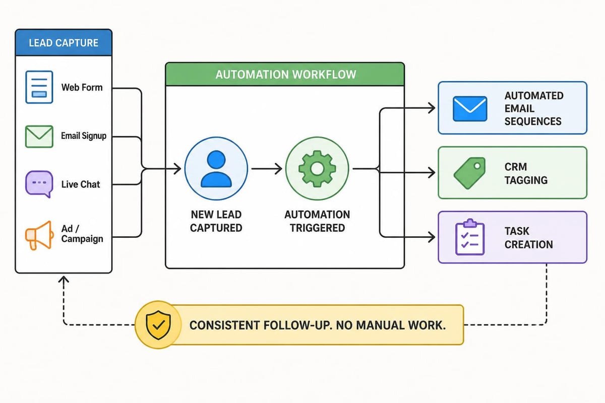 CRM automation workflow