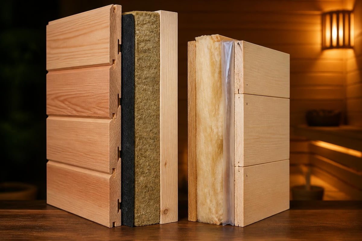 Premium sauna construction details