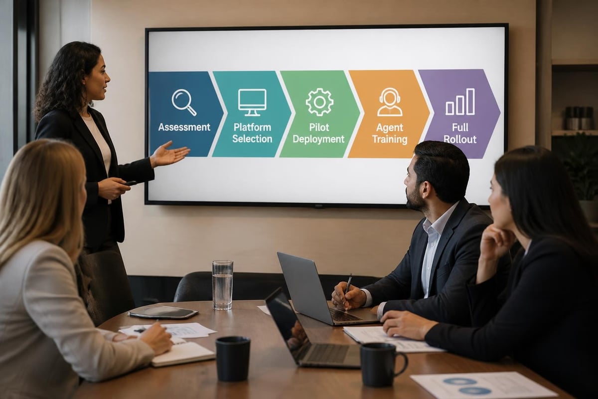 Virtual contact center implementation phases