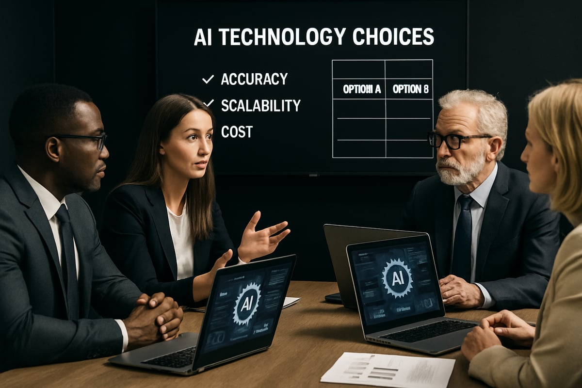 Výběr správné AI technologie a dodavatelů