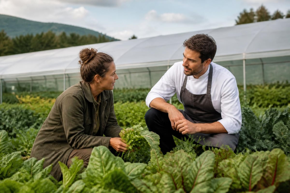 Farm-to-table ingredient journey