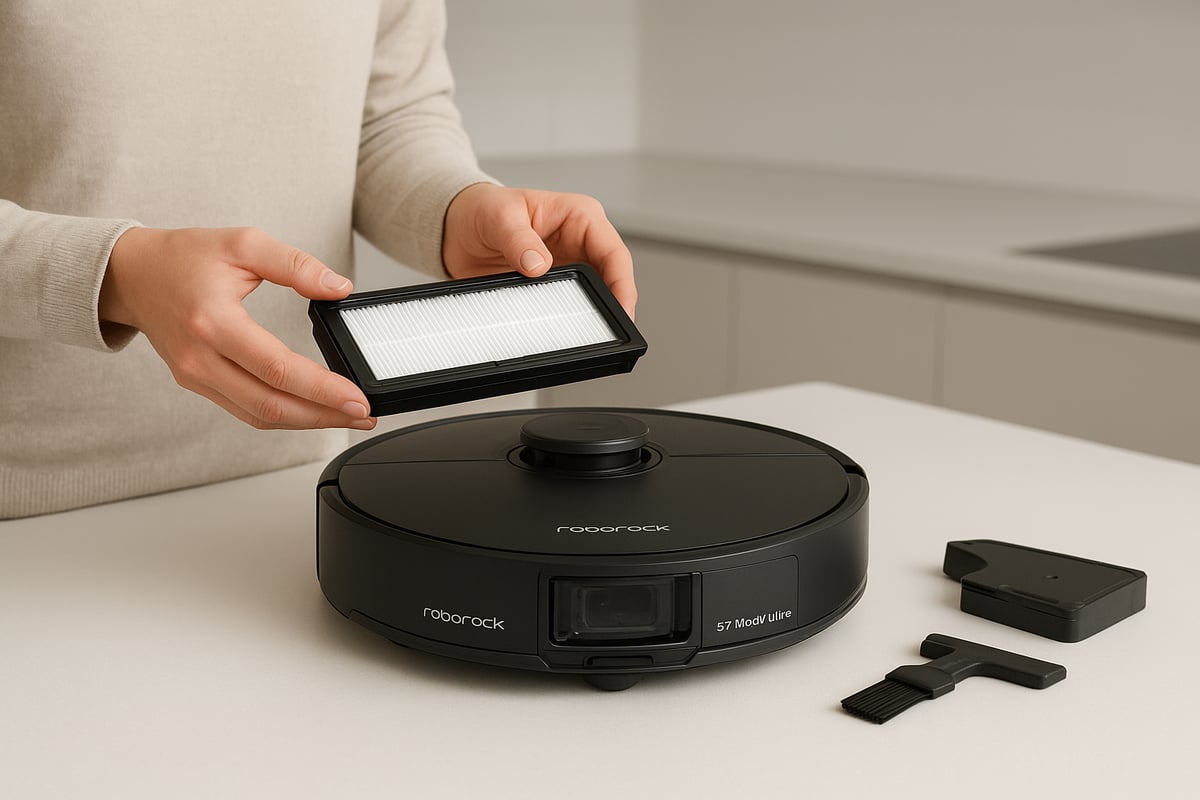 Vedlikehold og Utskifting av Roborock S7 MaxV Ultra Filter