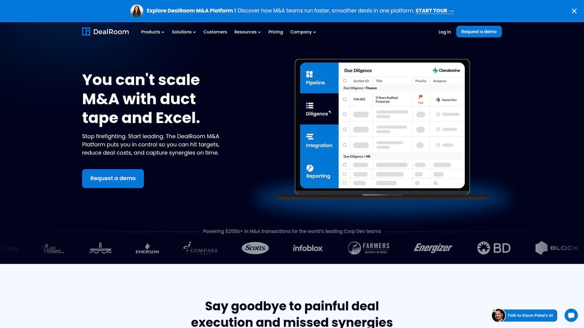 7 Game-Changing Mergers and Acquisitions Platform Picks 2026 - DealRoom