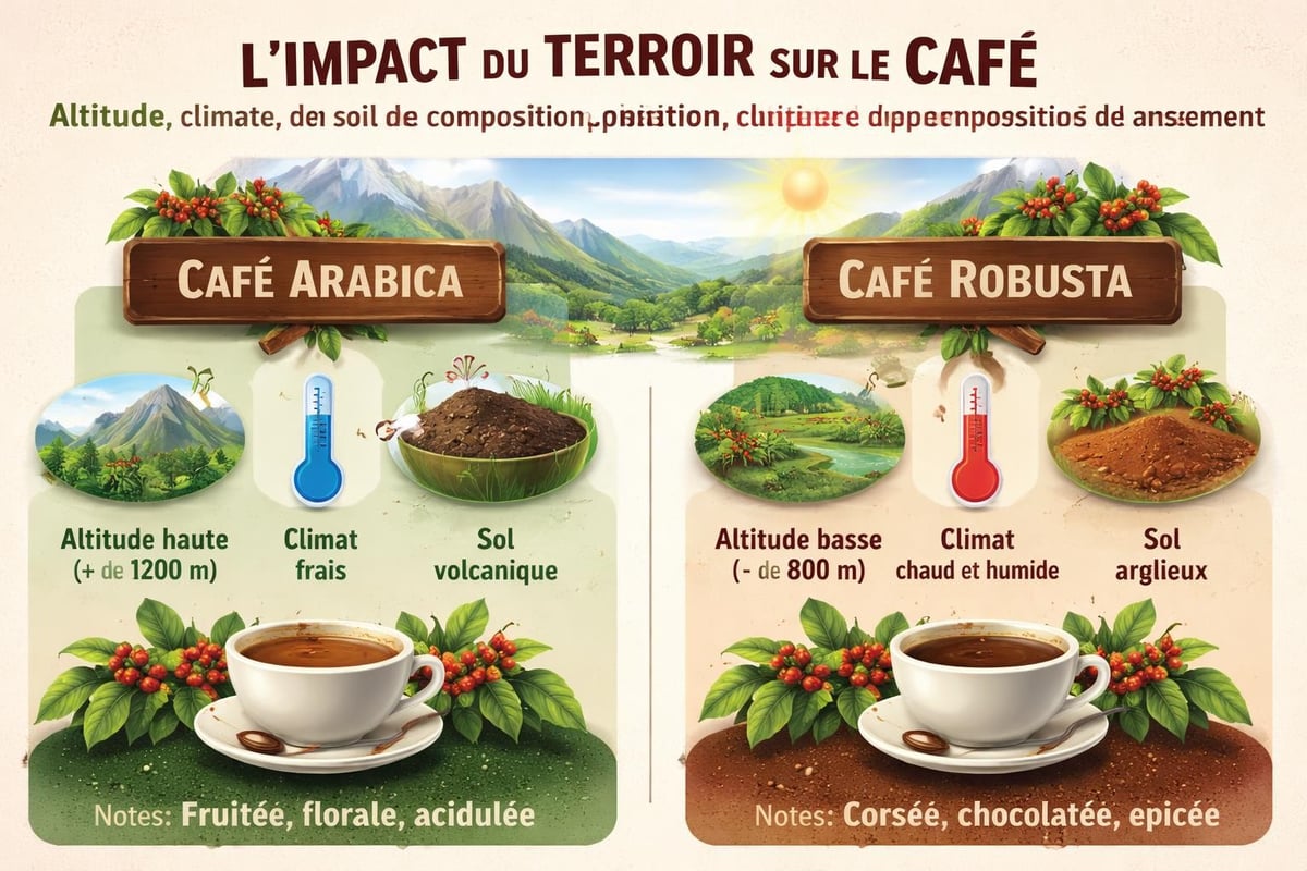 Influence du terroir sur les arômes du café