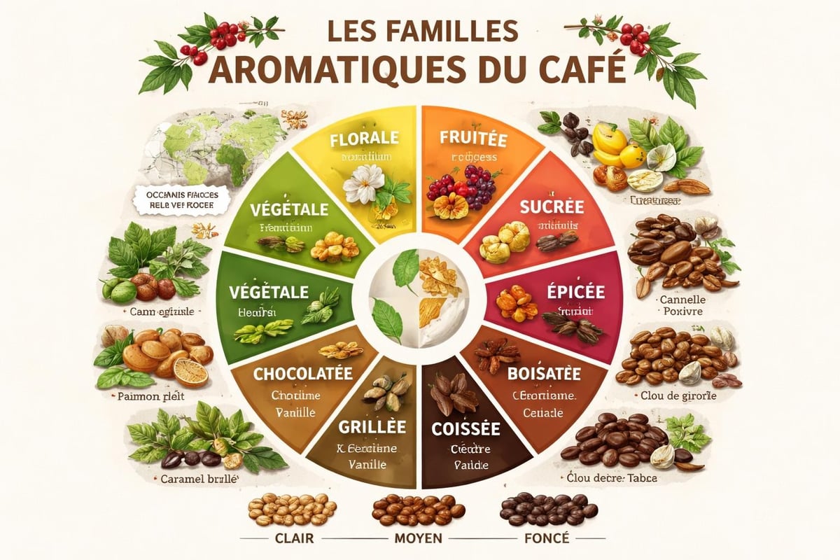 Roue aromatique du café