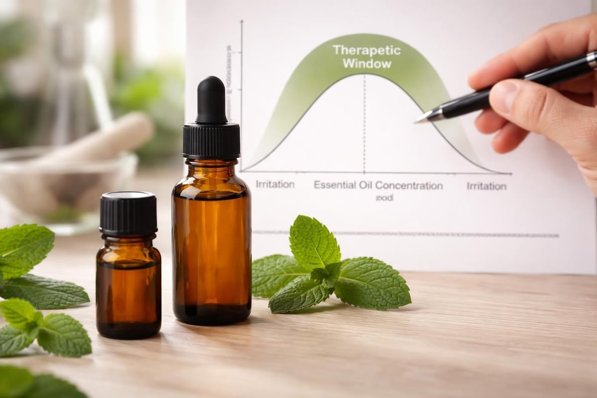 Essential oil concentration effects