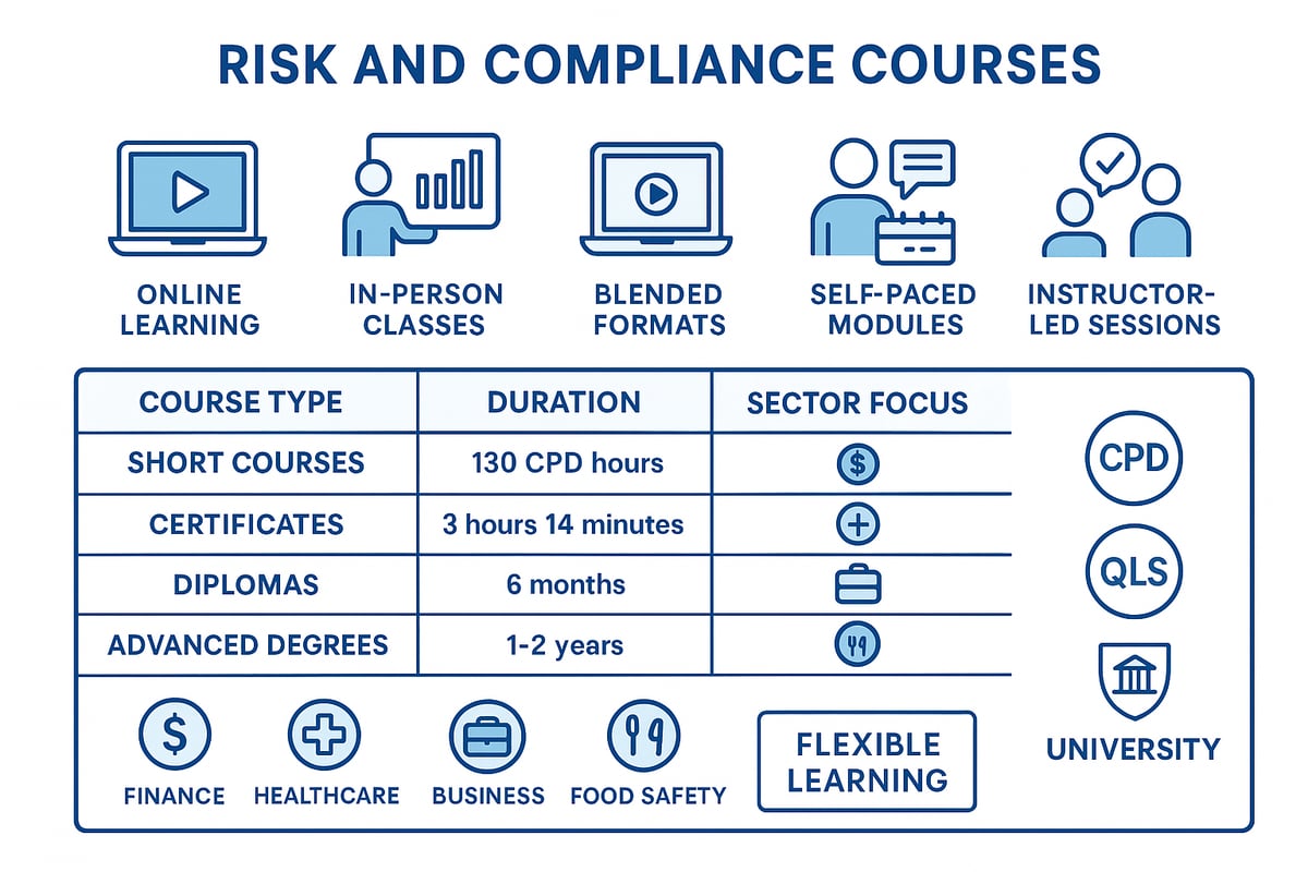 Types of Risk and Compliance Courses: Choosing Your Path
