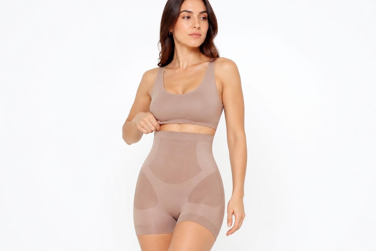 Compression zones in tummy control underwear