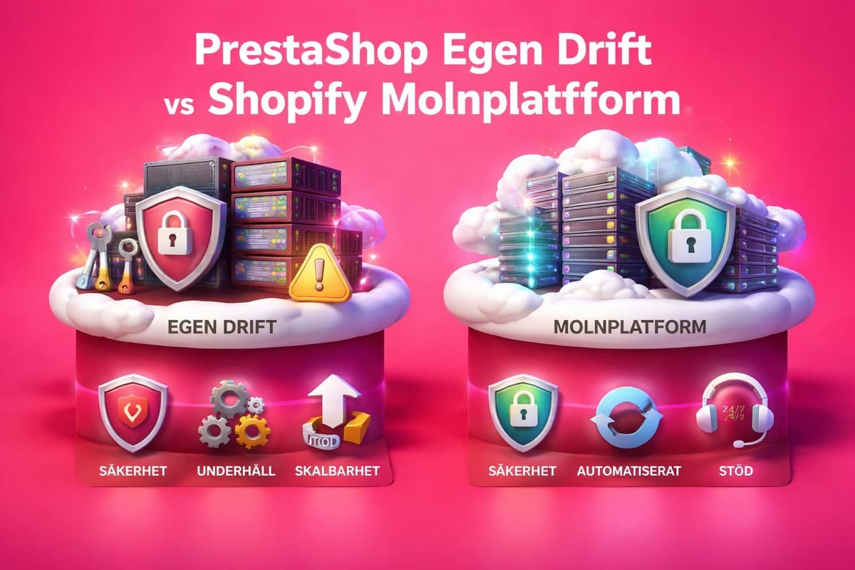 Jämförelse mellan PrestaShop och Shopify funktioner