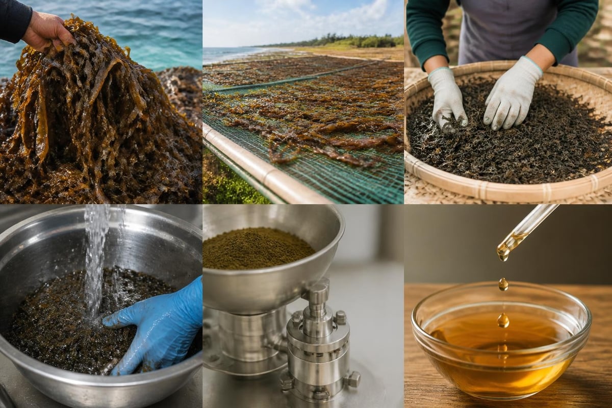 Seaweed processing workflow