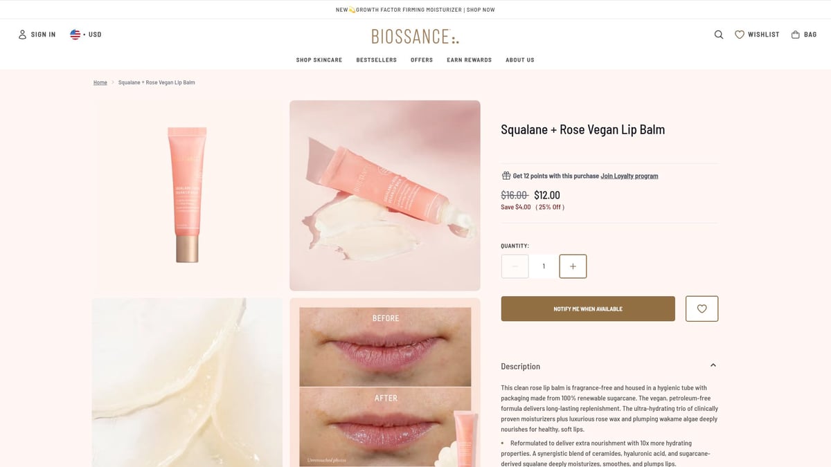 9 Essential Lip Moisturizer Mask Picks for Soft Lips in 2026 - Biossance Squalane + Rose Vegan Lip Balm