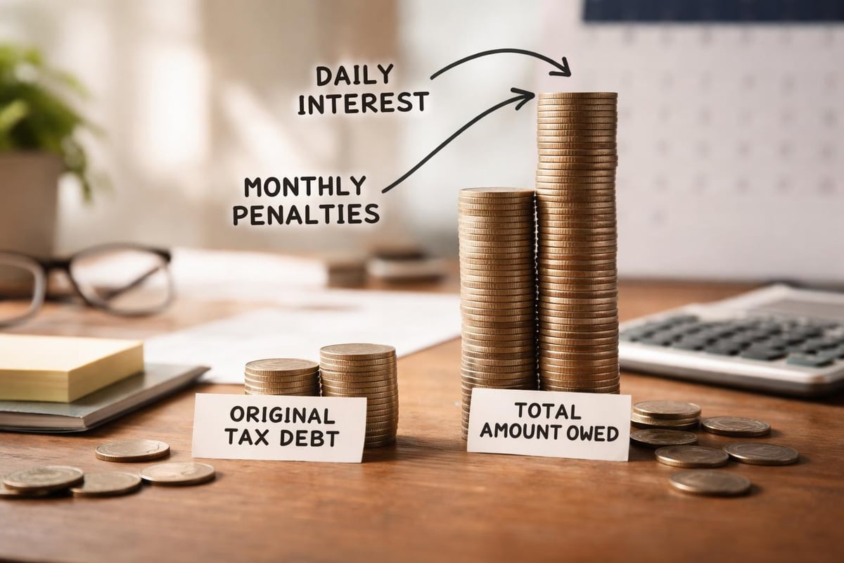 IRS back tax accumulation process
