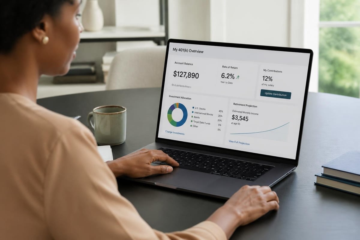Employee 401k portal features