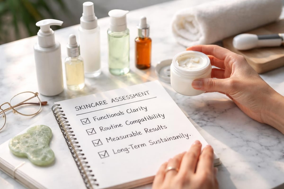 Skincare product evaluation framework