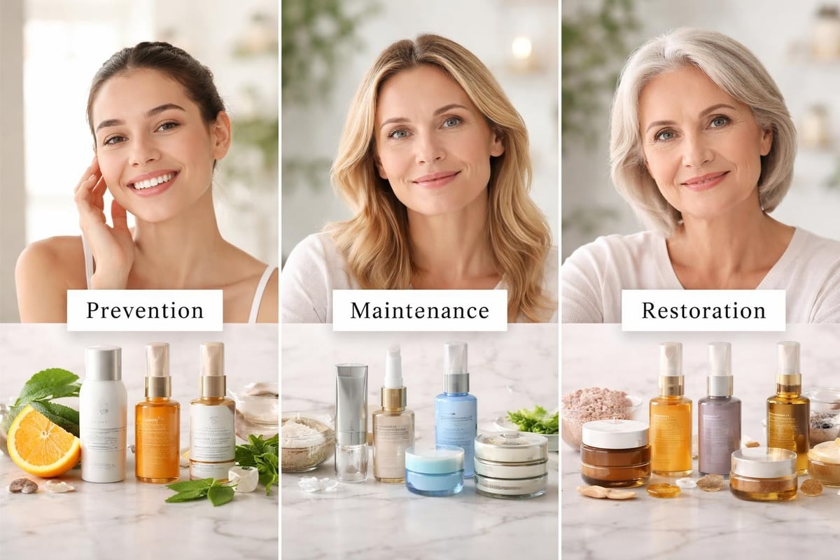 Skincare product line organization