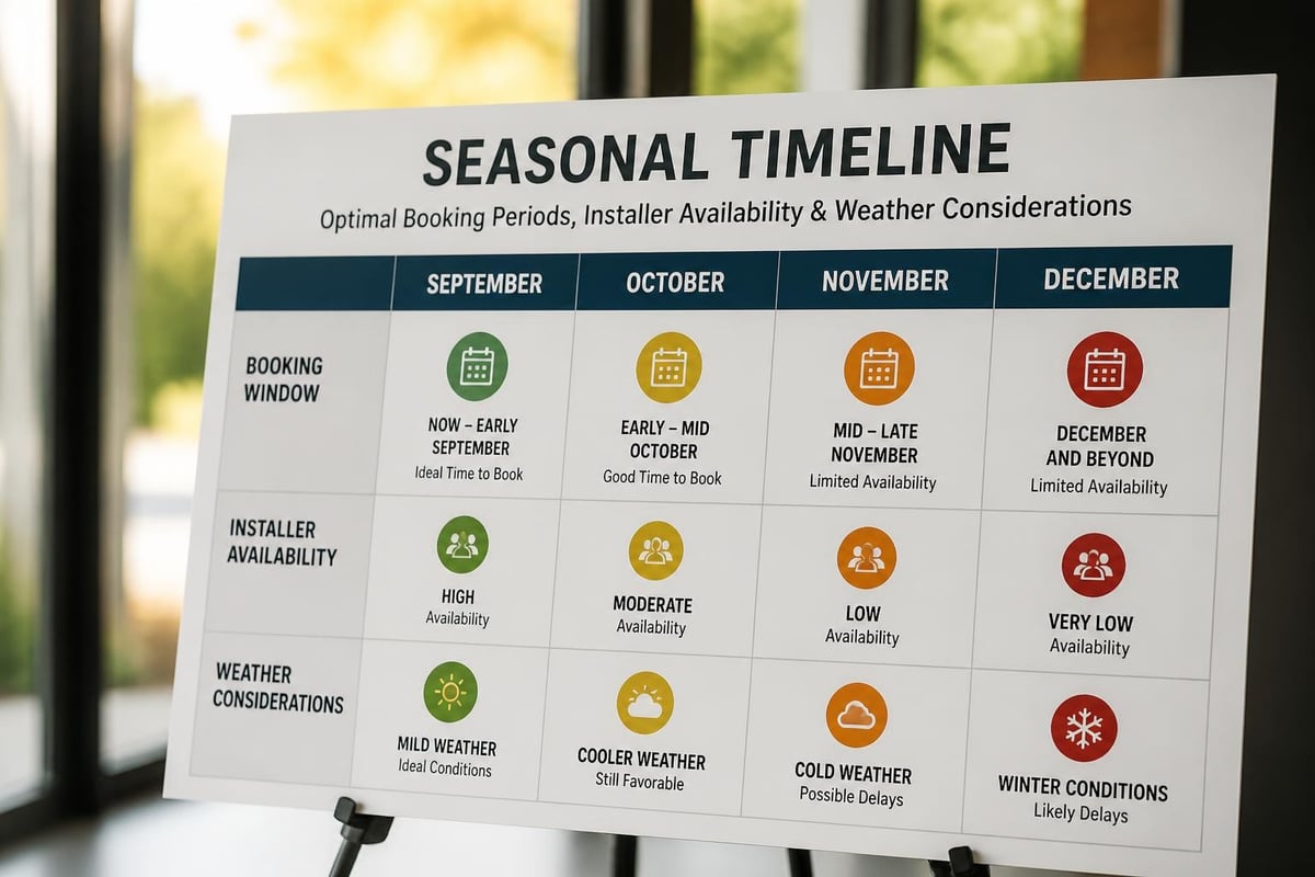 Christmas light installation scheduling timeline