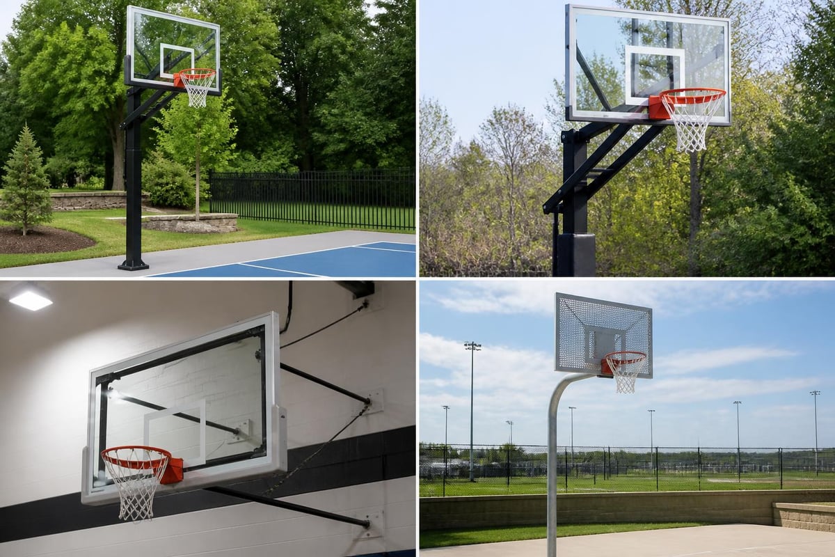Basketball hoop system components