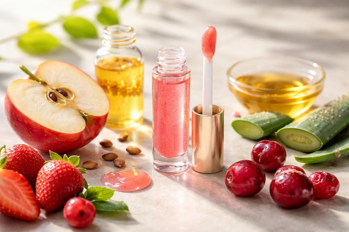 Vegan lip oil ingredients and formulation