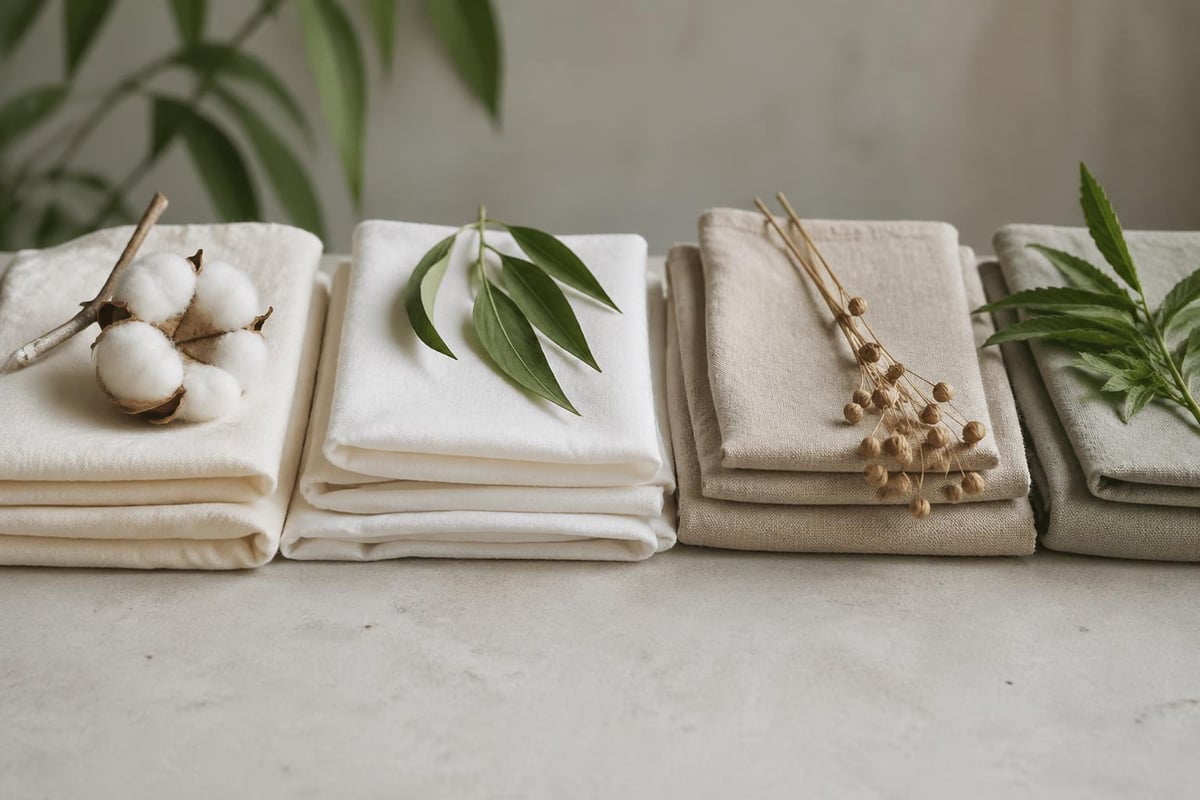 Sustainable bedding materials comparison