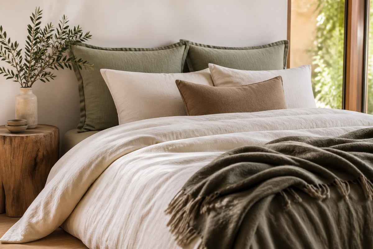 Layering sustainable bedding