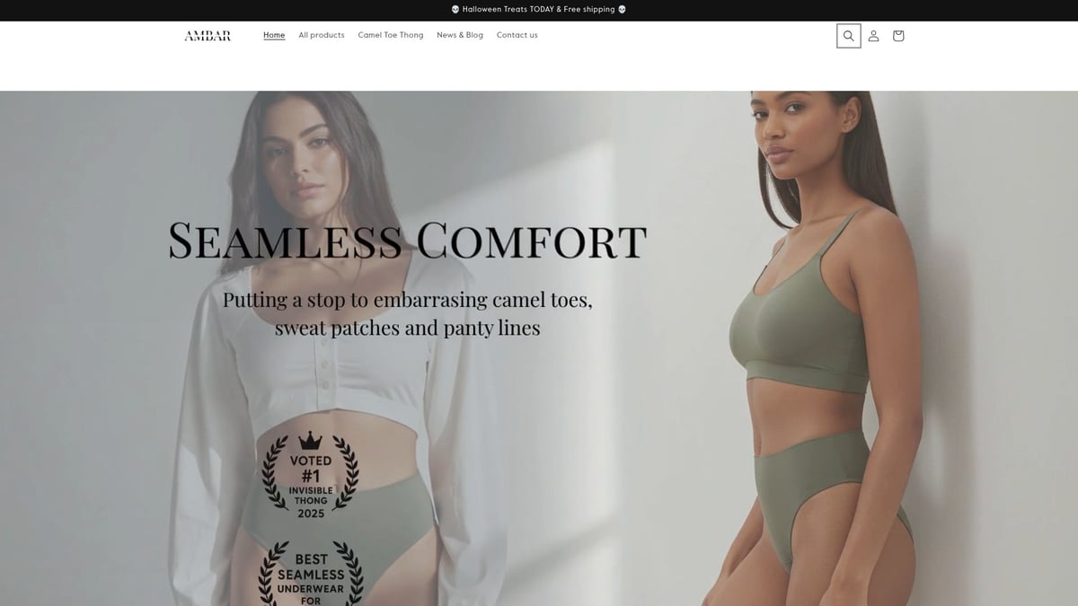 9 selecciones esenciales de ropa interior femenina en rebajas para 2025 - Tanga invisible de Ambar Wear para evitar la marca de camello (tiro alto/tiro bajo)