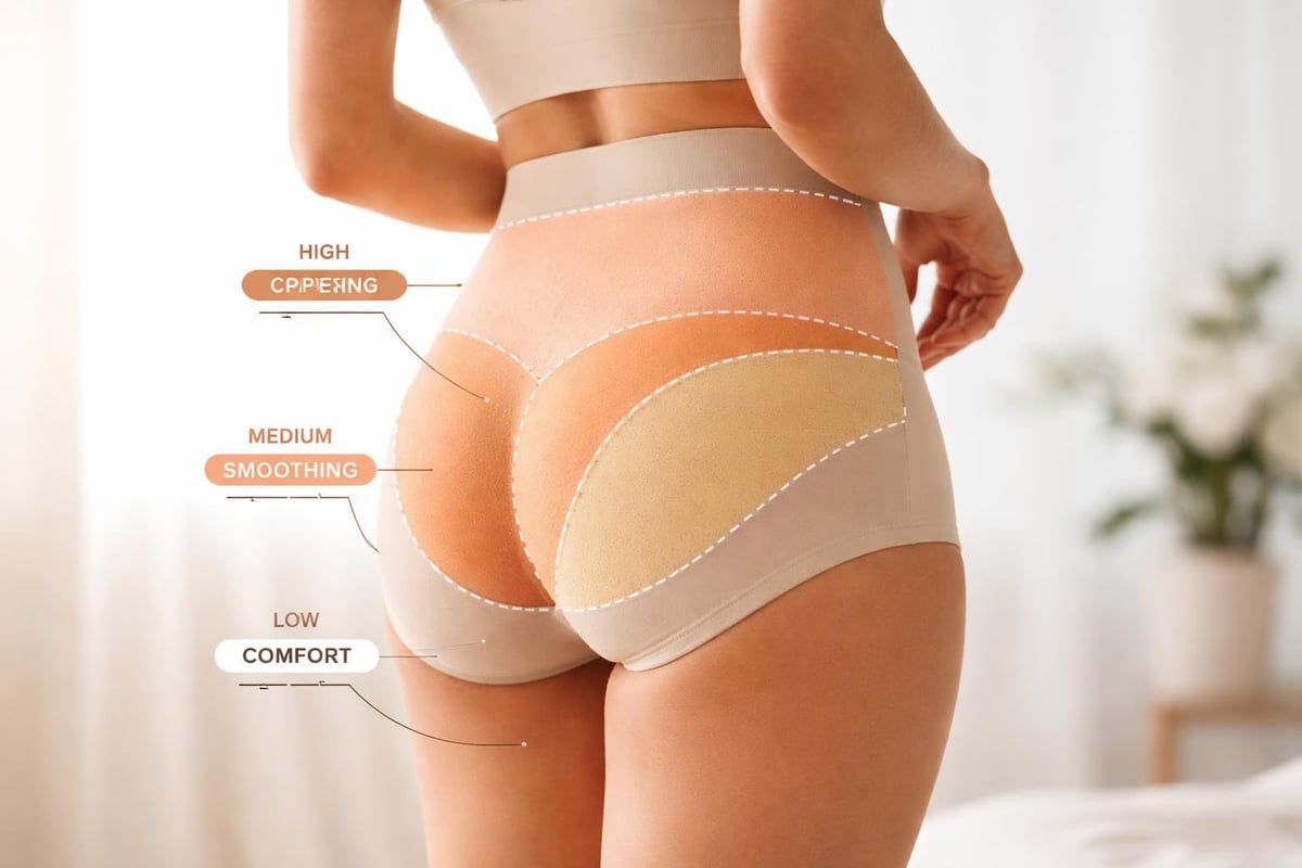 Compression zones in lifting underwear