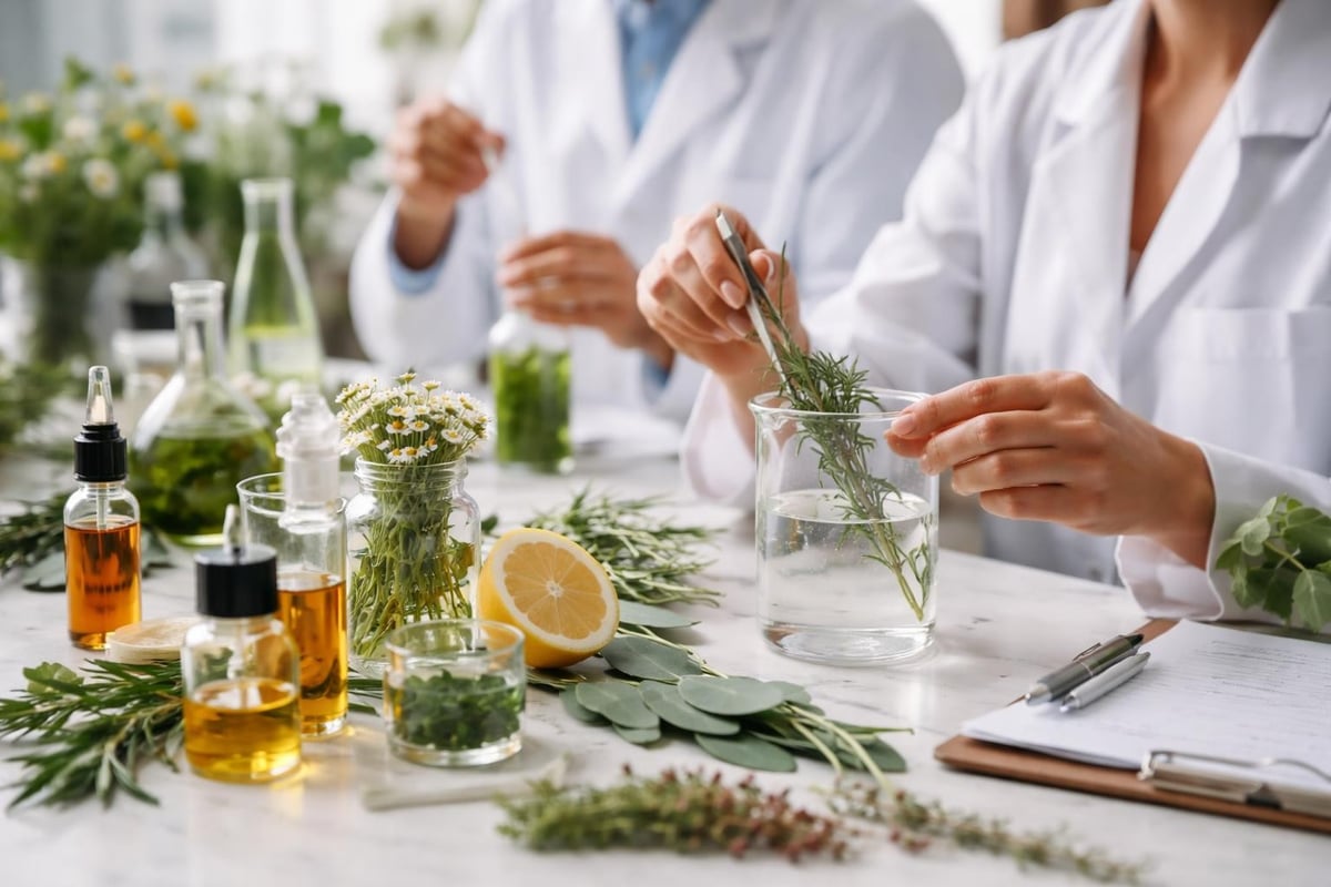 Natural skincare ingredient selection