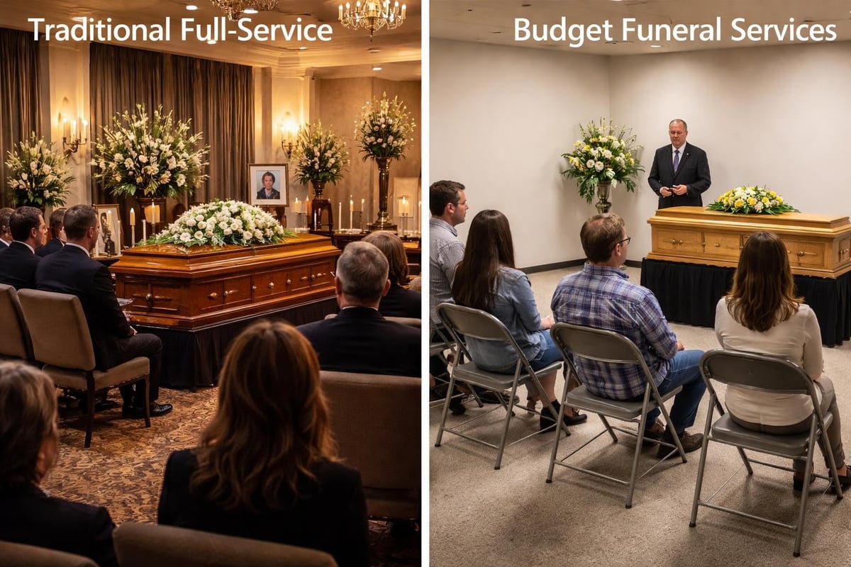 Comparison of funeral service options
