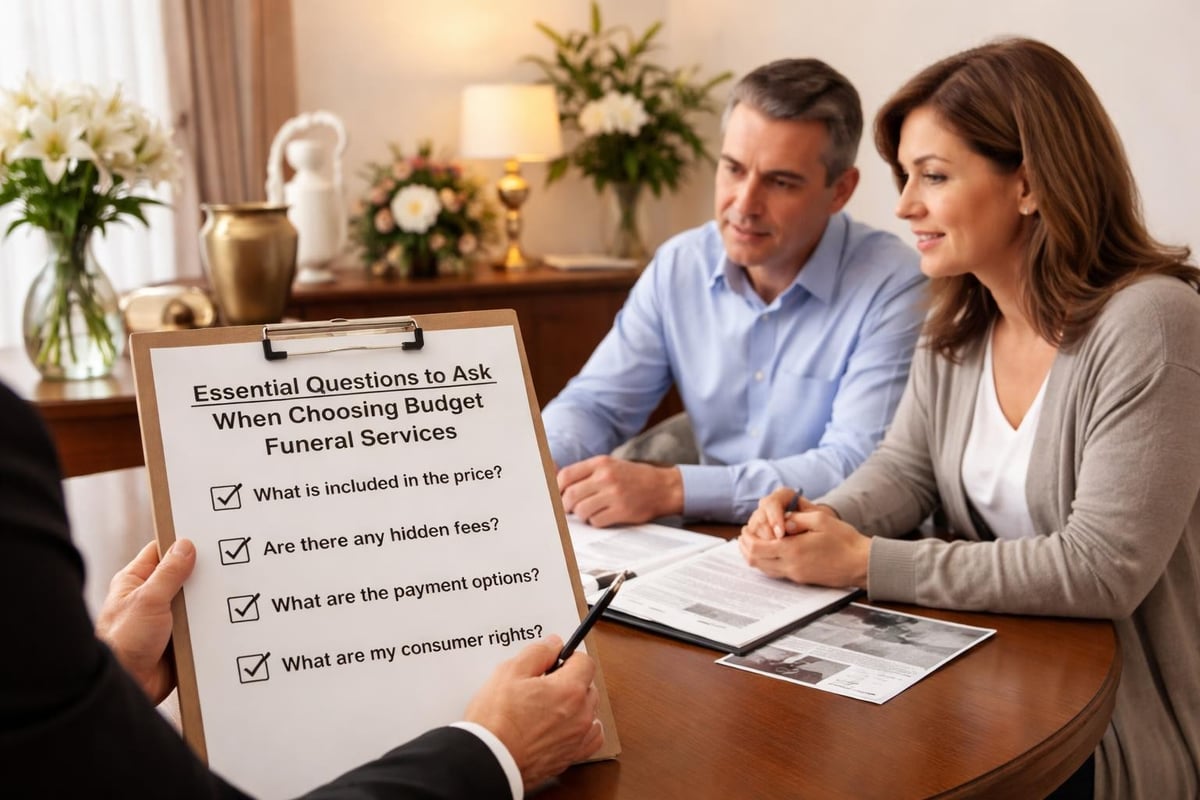Questions for funeral providers