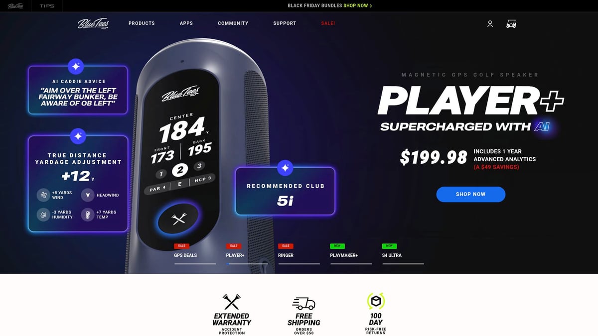 9 Must-Have Unique Golf Accessories for 2025 - Blue Tees Golf Series 3 Max Rangefinder