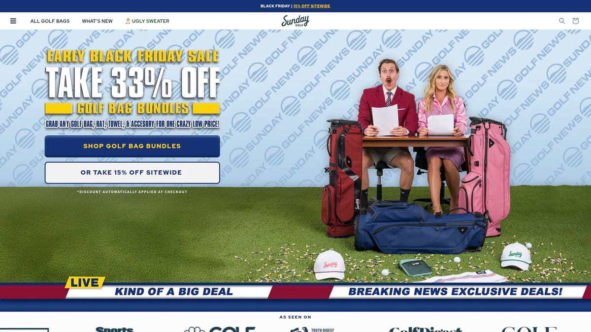 9 Must-Have Unique Golf Accessories for 2025 - Sunday Golf Loma Bag