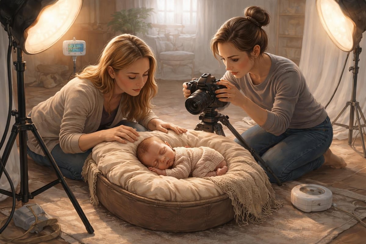 Newborn session safety measures