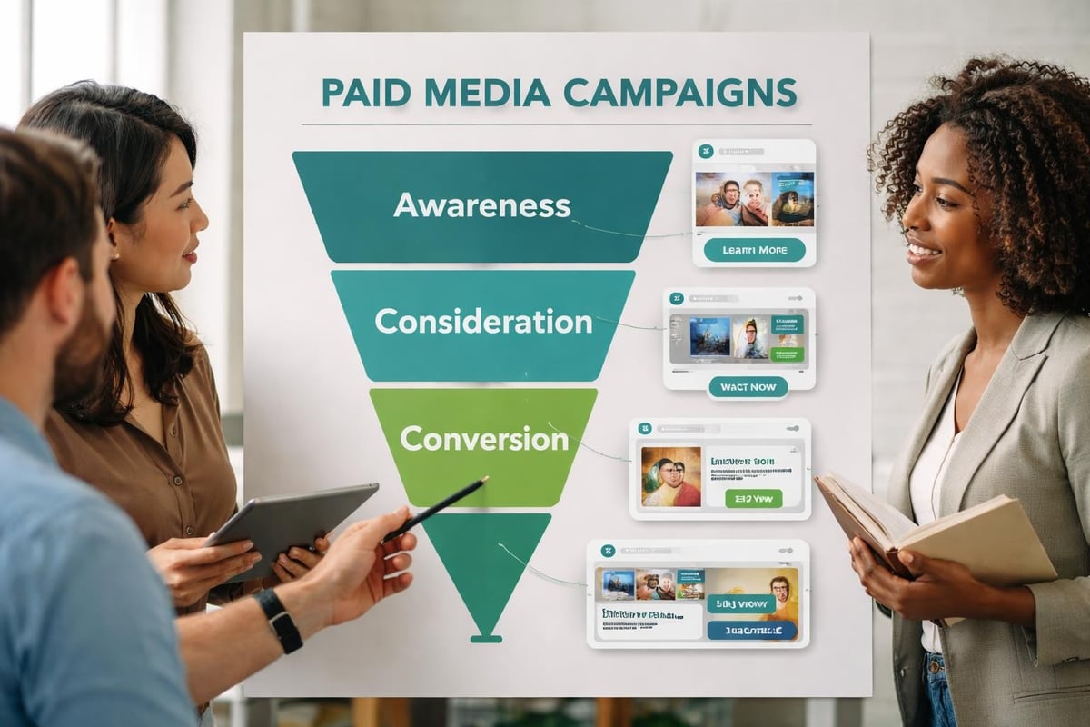 Paid advertising funnel