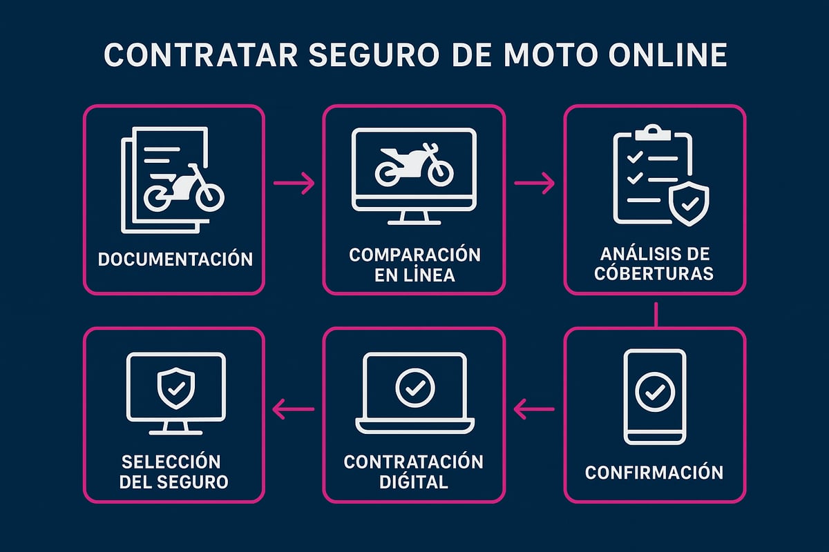 Paso a paso: Cómo contratar tu seguro de moto online en 2026