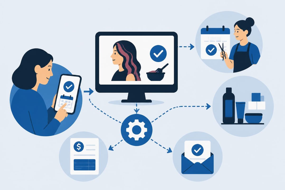 Salon management workflow integration