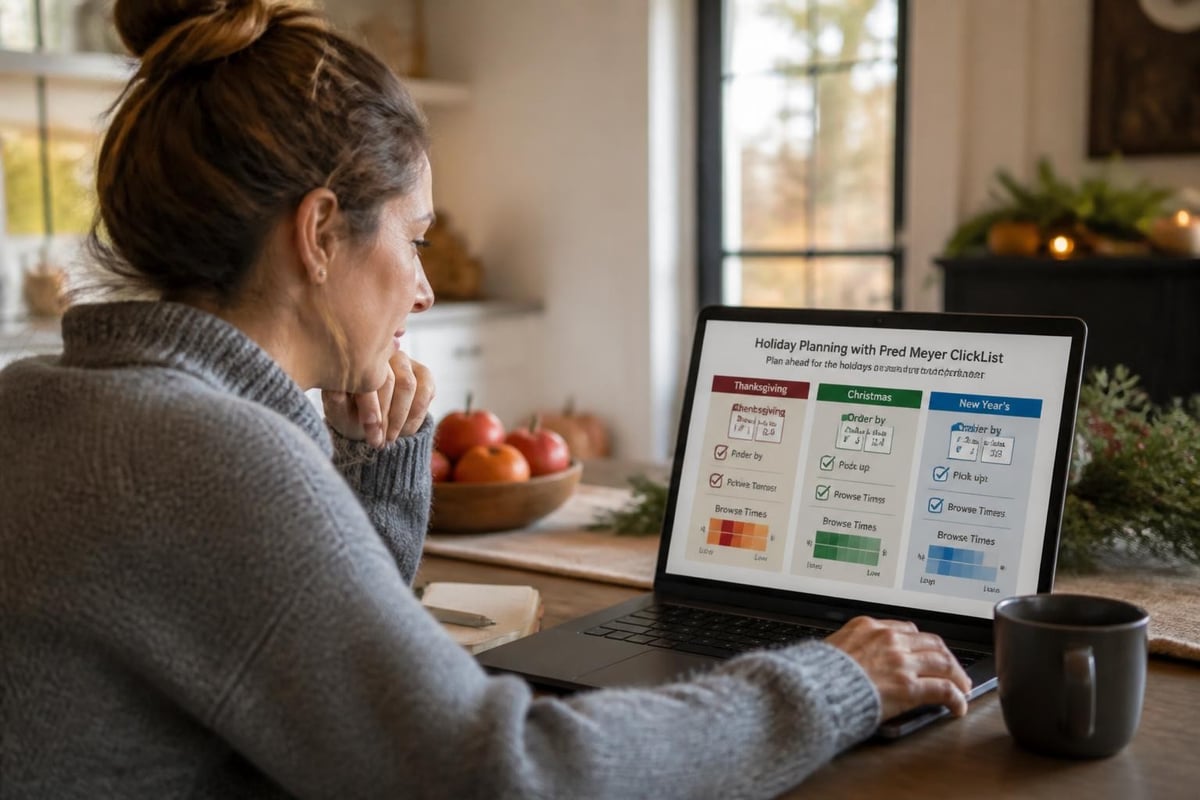 Holiday grocery shopping timeline