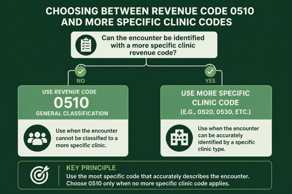 Revenue code 0510 decision flowchart
