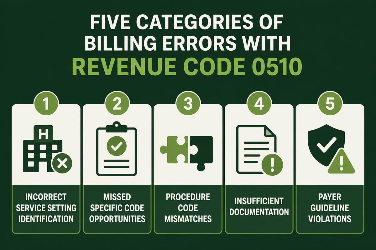 Common rev code 0510 errors