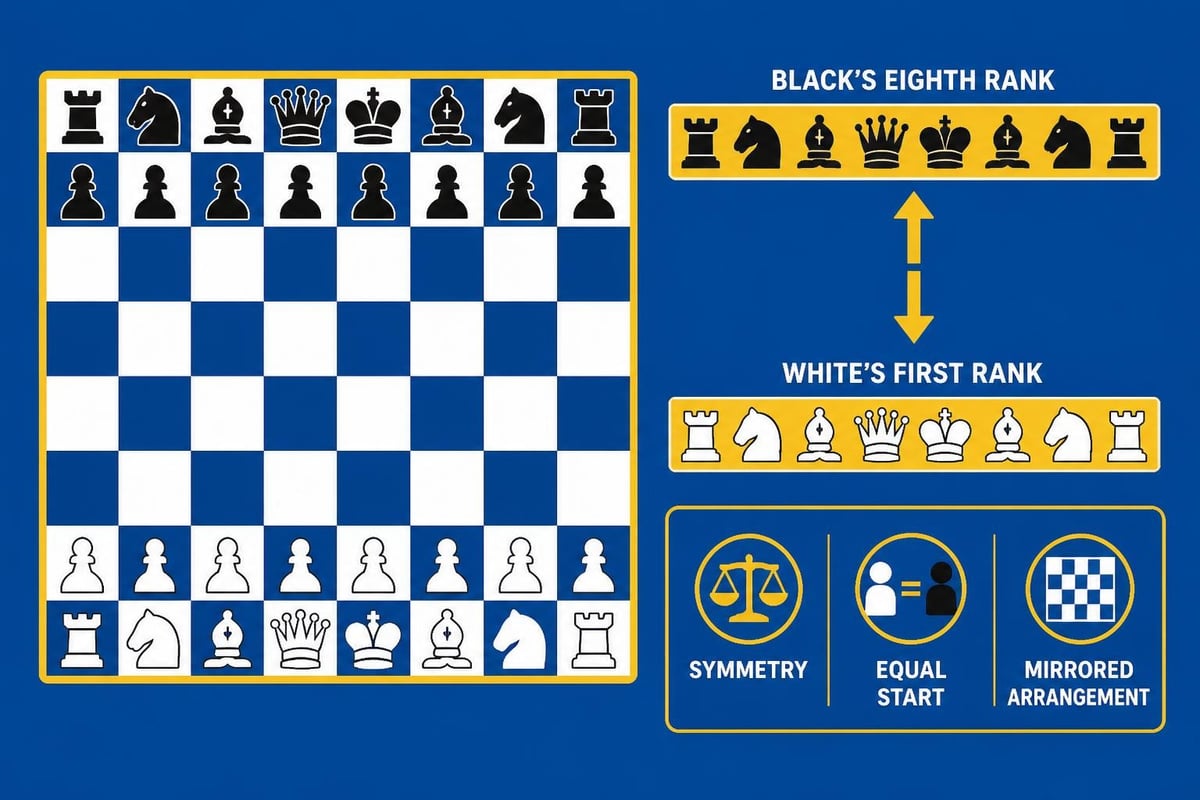 Standard chess board setup