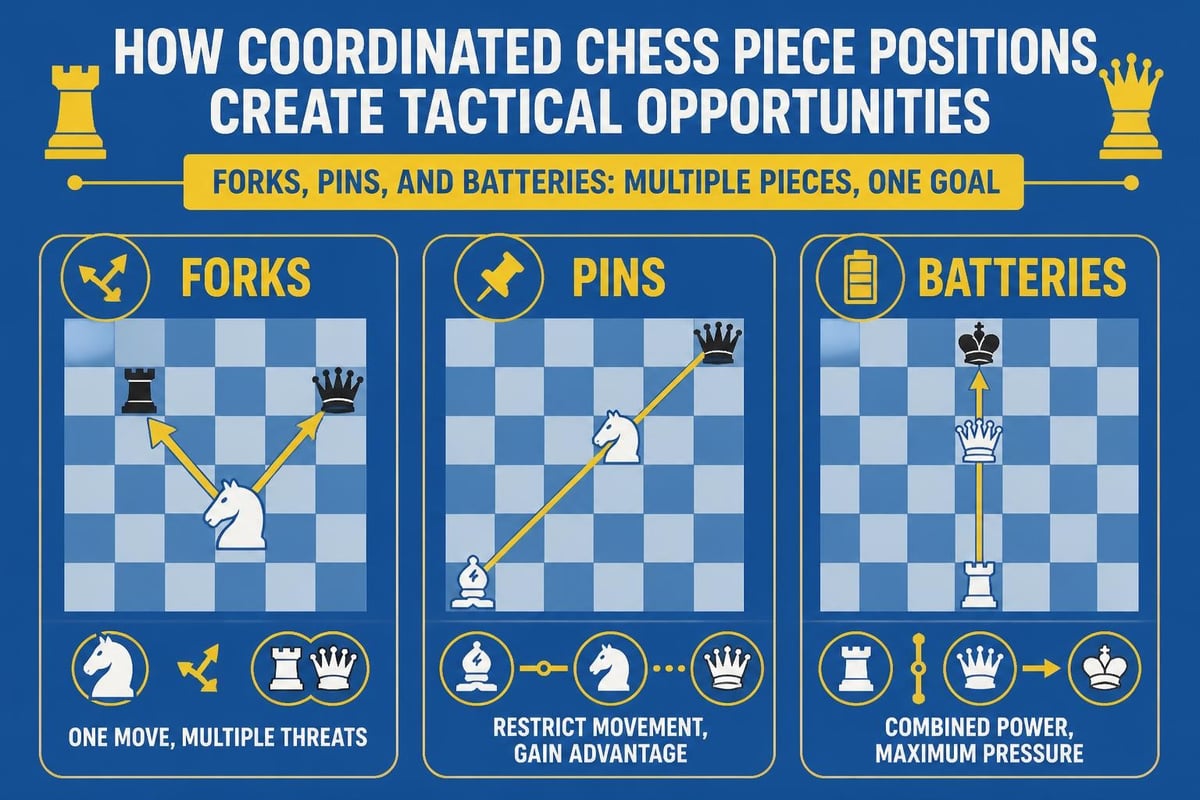 Piece coordination in chess