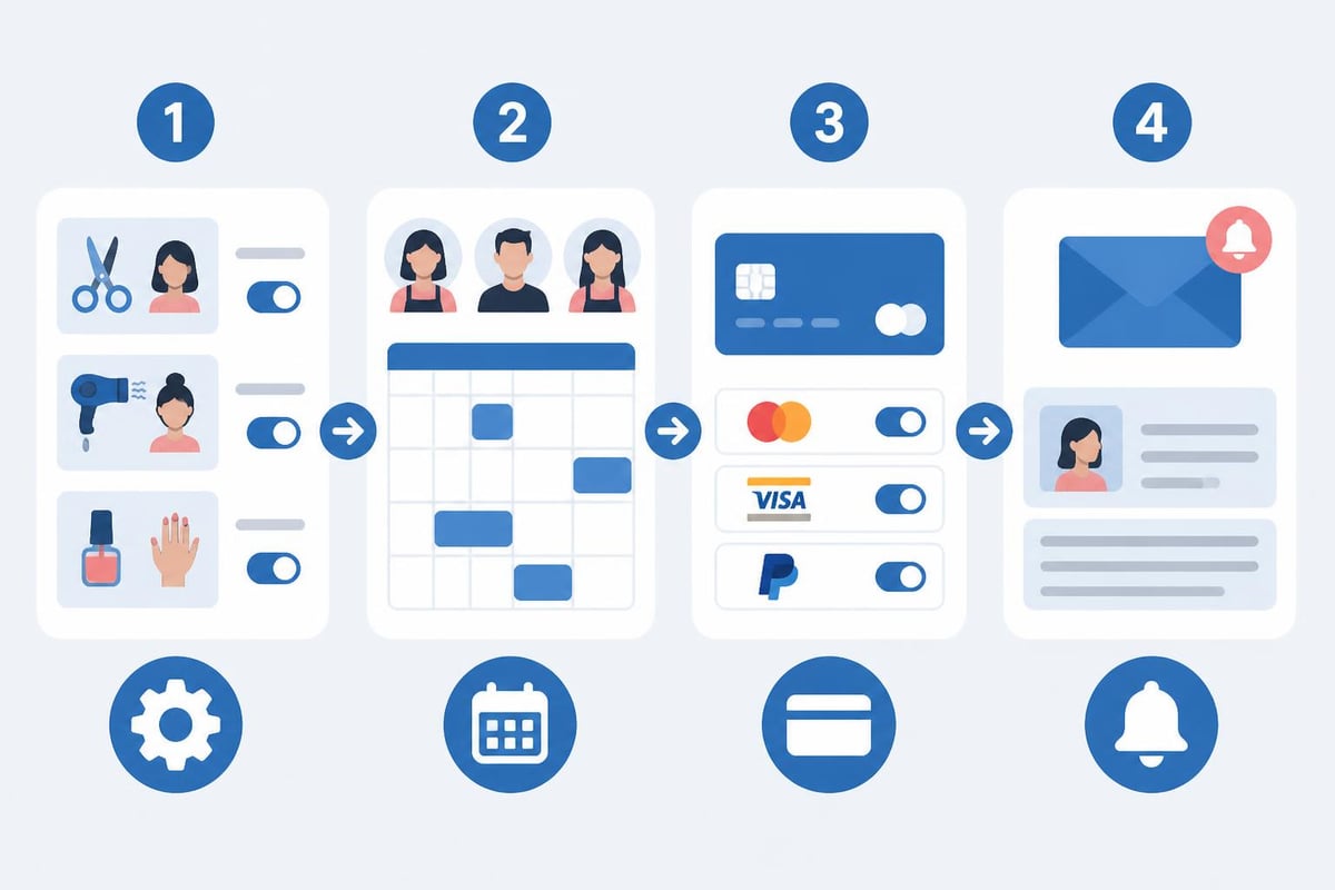 WordPress booking configuration workflow