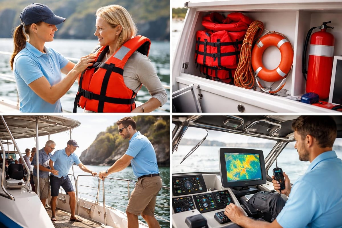 Boat tour safety briefing