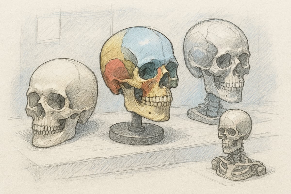 Typer af kraniemodeller og materialer