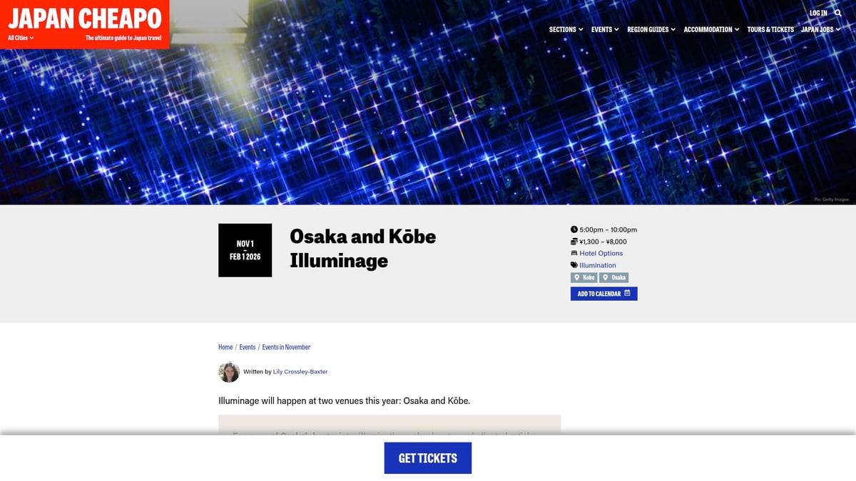 Top 7 Osaka Events You Can't Miss in 2026 - Osaka and Kōbe Illuminage