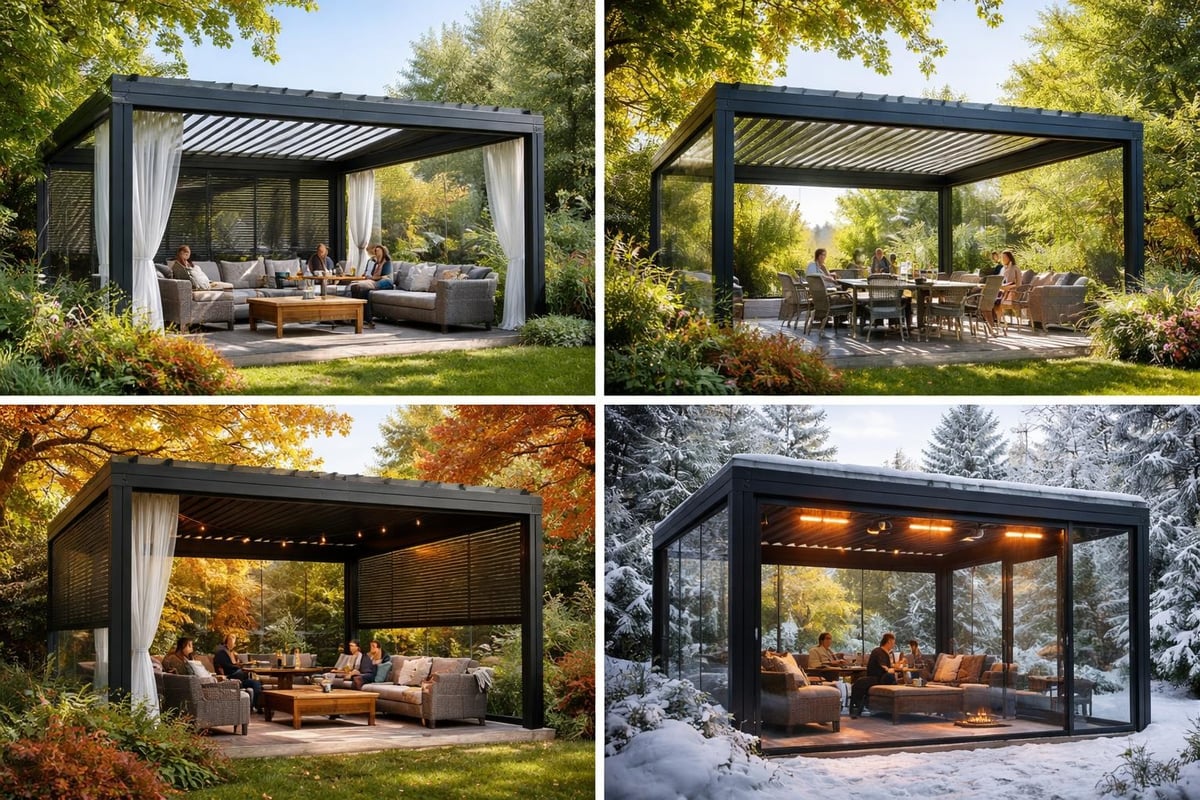 Seasonal pergola usage