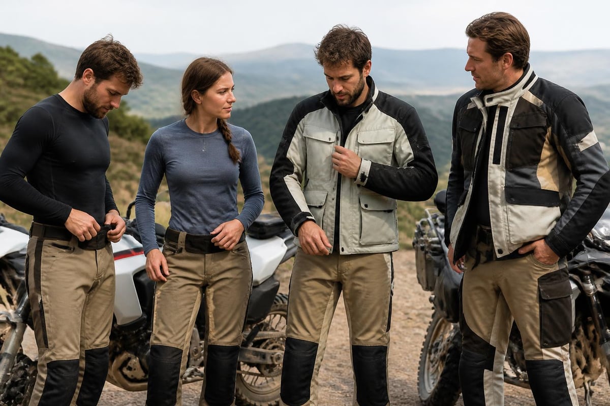 Men's riding outfit layering system
